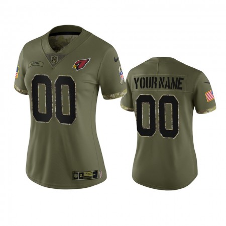Tröjor Arizona Cardinals Custom Olive 2022 Salute To Service Limited - Dame Tröjor Arizona Cardinals Custom Olive 2022 Salute To Service Limited - Dame